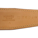 エルメス HERMES コンスタンスH グラファイト ポロサス #110 ベルト シルバー金具 クロコ Hバックル