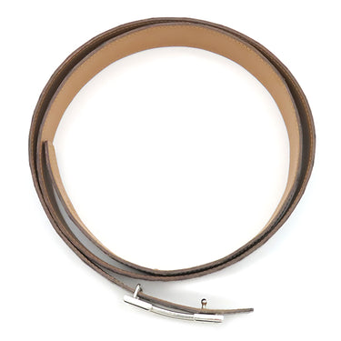 エルメス HERMES コンスタンスH グラファイト ポロサス #110 ベルト シルバー金具 クロコ Hバックル