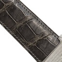 エルメス HERMES コンスタンスH グラファイト ポロサス #110 ベルト シルバー金具 クロコ Hバックル