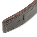 エルメス HERMES コンスタンスH グラファイト ポロサス #110 ベルト シルバー金具 クロコ Hバックル