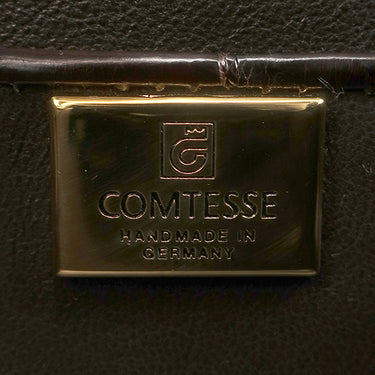 コンテス COMTESSE クロコダイル ブラウン クロコダイル ハンドバッグ ゴールド金具