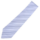 エルメス HERMES シルクタイ 9cm ブルー シルク ネクタイ ストライプ