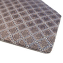 エルメス HERMES シルクタイ 銀座店限定 9cm ブラウン シルク ネクタイ L'AIR DE GINZA グリッド