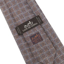 エルメス HERMES シルクタイ 銀座店限定 9cm ブラウン シルク ネクタイ L'AIR DE GINZA グリッド