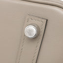 エルメス HERMES バーキン25 グリアスファルト ヴォースイフト ハンドバッグ シルバー金具 グレージュ