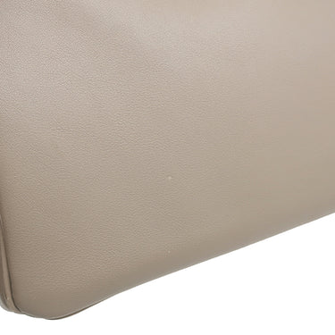 エルメス HERMES バーキン25 グリアスファルト ヴォースイフト ハンドバッグ シルバー金具 グレージュ