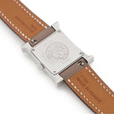 腕時計 エルメス HERMES Hウォッチ PM HH1.210 クオーツ レディース H型 ホワイト ギヨシェ アラビア スクエア