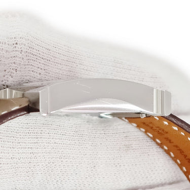 腕時計 エルメス HERMES Hウォッチ PM HH1.210 クオーツ レディース H型 ホワイト ギヨシェ アラビア スクエア