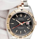 腕時計 ロレックス ROLEX デイトジャスト ターノグラフ 116261 自動巻き メンズ D番 K18エバーローズゴールド×SS コンビ 黒 バー