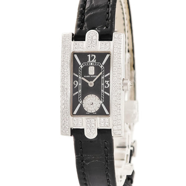 腕時計 ハリーウィンストン Harry Winston アヴェニュー 310LQW クオーツ レディース K18WG無垢 純正ダイヤ ブラック スモールセコンド