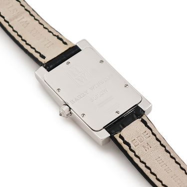 腕時計 ハリーウィンストン Harry Winston アヴェニュー 310LQW クオーツ レディース K18WG無垢 純正ダイヤ ブラック スモールセコンド