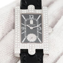 腕時計 ハリーウィンストン Harry Winston アヴェニュー 310LQW クオーツ レディース K18WG無垢 純正ダイヤ ブラック スモールセコンド