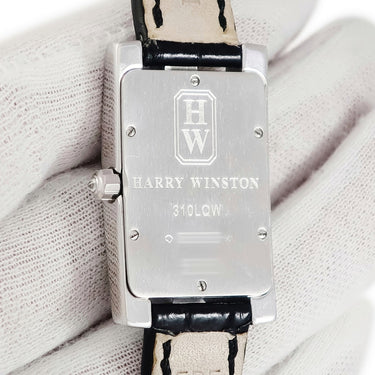 腕時計 ハリーウィンストン Harry Winston アヴェニュー 310LQW クオーツ レディース K18WG無垢 純正ダイヤ ブラック スモールセコンド