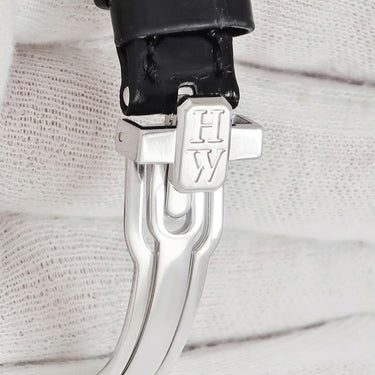 腕時計 ハリーウィンストン Harry Winston アヴェニュー 310LQW クオーツ レディース K18WG無垢 純正ダイヤ ブラック スモールセコンド