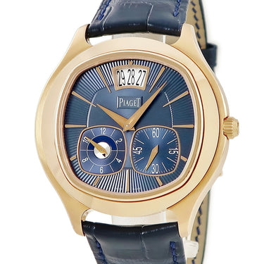 腕時計 ピアジェ PIAGET エンペラドール G0A33015 自動巻き メンズ K18RG無垢 ブルー デュアルタイム 限定