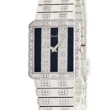 腕時計 ピアジェ PIAGET プロトコール 91577C577 手巻き レディース K18WG無垢 純正ダイヤ ヴィンテージ スクエア