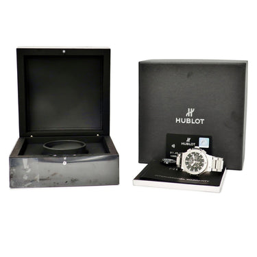 腕時計 ウブロ HUBLOT ビッグバン アエロバン スチール 311.SX.1170.SX 自動巻き メンズ スケルトン ブラック クロノグラフ デイト