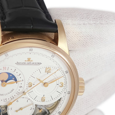 腕時計 ジャガールクルト JAEGER LECOULTRE デュオメトル カンティエーム ルネール Q6042522　600.2.24.S 手巻き メンズ OH済 K18PG無垢