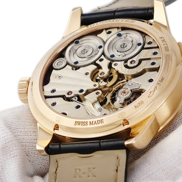 腕時計 ジャガールクルト JAEGER LECOULTRE デュオメトル カンティエーム ルネール Q6042522　600.2.24.S 手巻き メンズ OH済 K18PG無垢