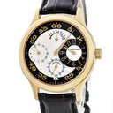 腕時計 ショパール CHOPARD L.C.U. クアトロ レギュレーター 16/1874 手巻き メンズ K18YG無垢 デイト ギヨシェ ブラック 限定