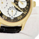 腕時計 ショパール CHOPARD L.C.U. クアトロ レギュレーター 16/1874 手巻き メンズ K18YG無垢 デイト ギヨシェ ブラック 限定