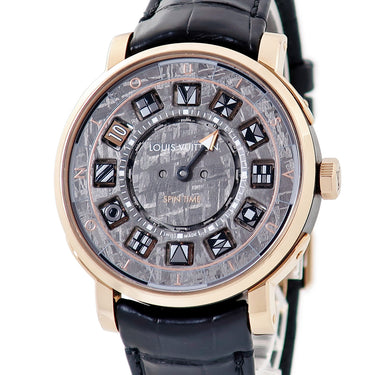 腕時計 ルイヴィトン LOUIS VUITTON エスカル スピンタイム メテオライト オトマティック Q5EGA3 自動巻き メンズ K18PG無垢×Ti PVD グレー