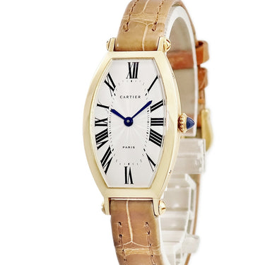 腕時計 カルティエ Cartier トノー ウォッチ SM 89090043 手巻き レディース K18YG無垢 トノウ ローマン ギヨシェ