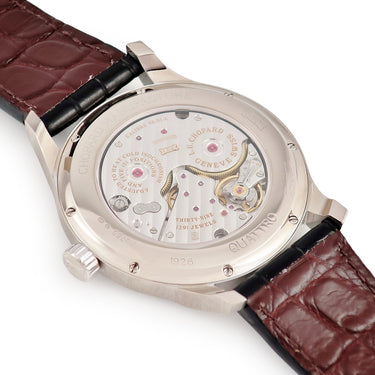 腕時計 ショパール CHOPARD L.U.C クアトロ 171926-1001 手巻き メンズ K18WG無垢 純正ダイヤ スモールセコンド ローマン