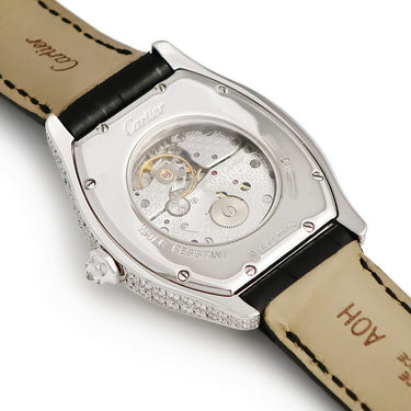 腕時計 カルティエ Cartier トーチュ LM WA504351 手巻き メンズ K18WG無垢 純正ダイヤ シルバー ギョウシェ 青針 ローマン