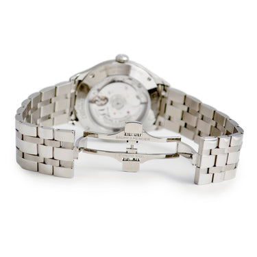 腕時計 ボーム&メルシエ BAUME&MERCIER クリフトン ボーマティック COSC M0A10468 自動巻き メンズ 新品同様 ブルー バー デイト