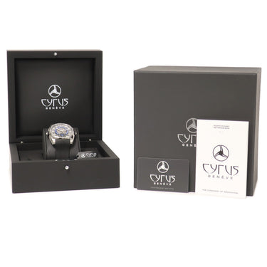 腕時計 サイラス CYRUS クレプシス GMT 539.507.TT.A 自動巻き メンズ 新品同様 スモールセコンド オープンワーク 限定