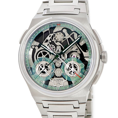 腕時計 チャペック CZAPEK アンタークティック ラトラパント アイスグリーン Rattrapante Ice Green 自動巻き メンズ クロノ 限定