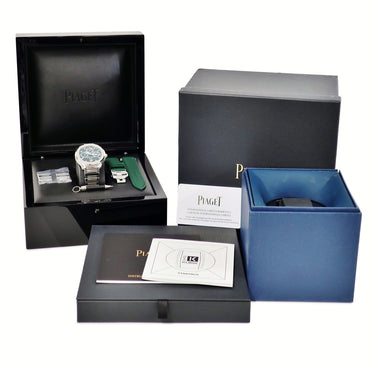 腕時計 ピアジェ PIAGET POLO ポロ パーペチュアルカレンダー ウルトラシン G0A48005 自動巻き メンズ グリーン ムーンフェイズ