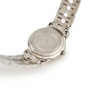 腕時計 エルメス HERMES クリッパー ナクレ CL4.221 クオーツ レディース ピンクゴールドGP×SS コンビ シェル アラビア デイト