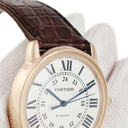 腕時計 カルティエ Cartier ロンドソロ ドゥ カルティエ W2RN0008 自動巻き メンズ K18PG×SS コンビ ローマン 青針 シルバー