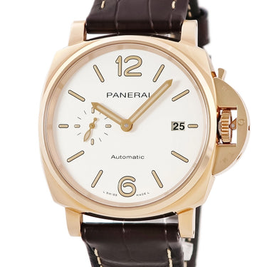 腕時計 パネライ PANERAI ルミノール ドゥエ PAM01042 W番 自動巻き メンズ W番 K18RG無垢 ホワイト 白 スモールセコンド
