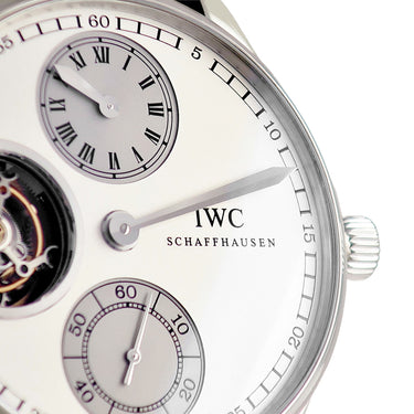 腕時計 IWC IWC ポルトギーゼ レギュレーター トゥールビヨン IW544601 手巻き メンズ Pt950 プラチナ オープンハート 限定