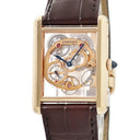 腕時計 カルティエ Cartier タンク ルイ カルティエ サファイア スケルトン WHTA0002 手巻き メンズ K18PG無垢 角型