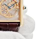 腕時計 カルティエ Cartier タンク ルイ カルティエ サファイア スケルトン WHTA0002 手巻き メンズ K18PG無垢 角型