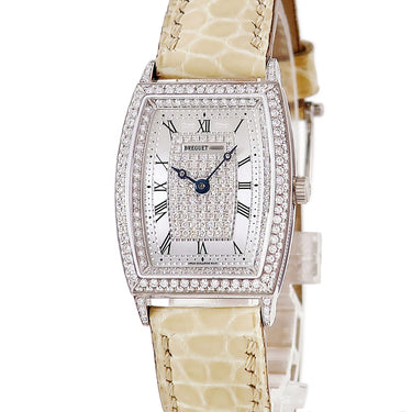 腕時計 ブレゲ BREGUET ヘリテージ トノーカンブレ 8671BB/61/964/DD00 自動巻き レディース K18WG無垢 純正ダイヤ ローマン トノウ