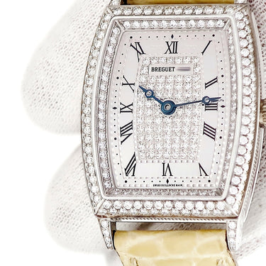 腕時計 ブレゲ BREGUET ヘリテージ トノーカンブレ 8671BB/61/964/DD00 自動巻き レディース K18WG無垢 純正ダイヤ ローマン トノウ