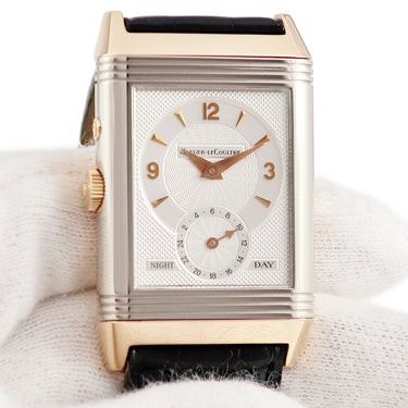 腕時計 ジャガールクルト JAEGER LECOULTRE レベルソ デュオデュオ 270.0.54 手巻き メンズ K18PG×K18WG コンビ 2タイムゾーン 限定