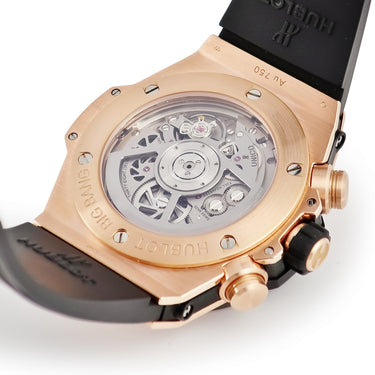 腕時計 ウブロ HUBLOT ビッグバン ウニコ キングゴールド セラミック 411.OM.1180.RX 自動巻き メンズ K18KG×Ti スケルトン