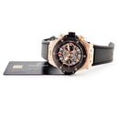 腕時計 ウブロ HUBLOT ビッグバン ウニコ キングゴールド セラミック 411.OM.1180.RX 自動巻き メンズ K18KG×Ti スケルトン
