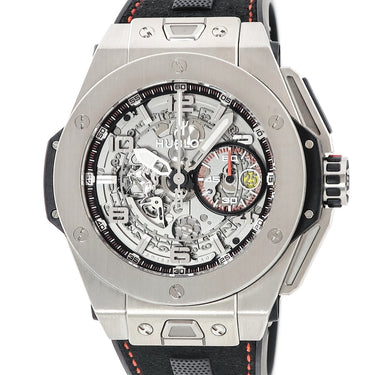 腕時計 ウブロ HUBLOT ビッグバン フェラーリ チタニウム 401.NX.0123.VR 自動巻き メンズ 跳ね馬 コラボ スケルトン 限定
