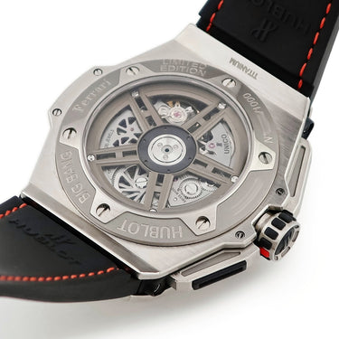 腕時計 ウブロ HUBLOT ビッグバン フェラーリ チタニウム 401.NX.0123.VR 自動巻き メンズ 跳ね馬 コラボ スケルトン 限定
