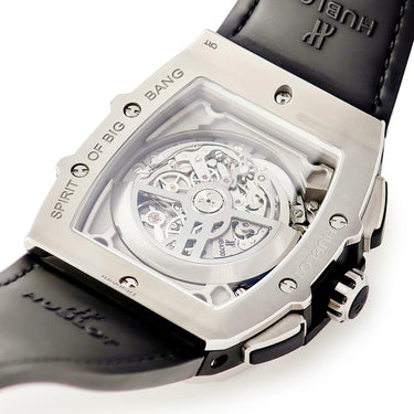 腕時計 ウブロ HUBLOT スピリット オブ ビッグバン チタニウム パヴェ 601.NX.0173.LR.1704 自動巻き メンズ 純正ダイヤ デイト