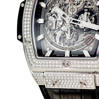 腕時計 ウブロ HUBLOT スピリット オブ ビッグバン チタニウム パヴェ 601.NX.0173.LR.1704 自動巻き メンズ 純正ダイヤ デイト