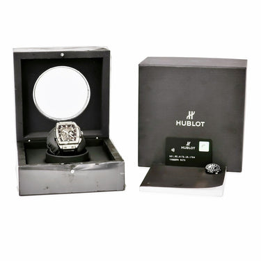 腕時計 ウブロ HUBLOT スピリット オブ ビッグバン チタニウム パヴェ 601.NX.0173.LR.1704 自動巻き メンズ 純正ダイヤ デイト