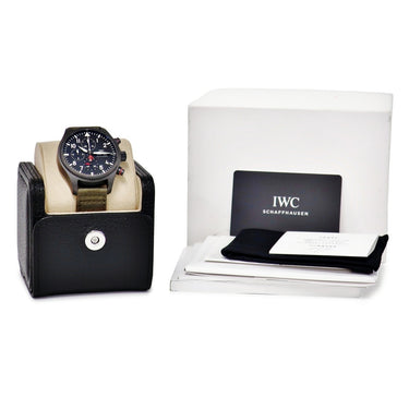 腕時計 IWC IWC パイロットウォッチ クロノグラフ トップガン SFTI IW389104 自動巻き メンズ ブラック デイデイト 限定